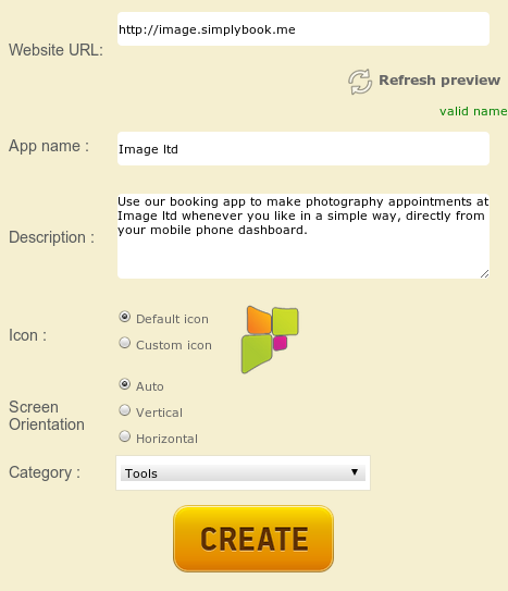 Mobile Appointment app for SimplyBook.me