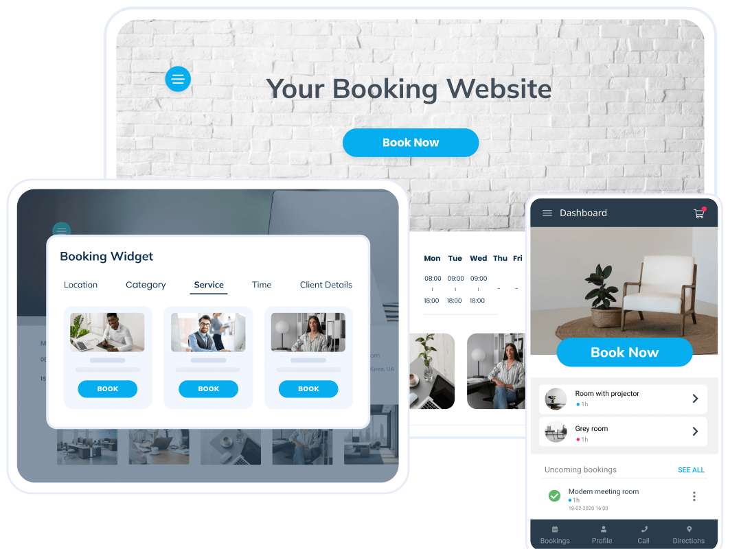 Booking website preview image