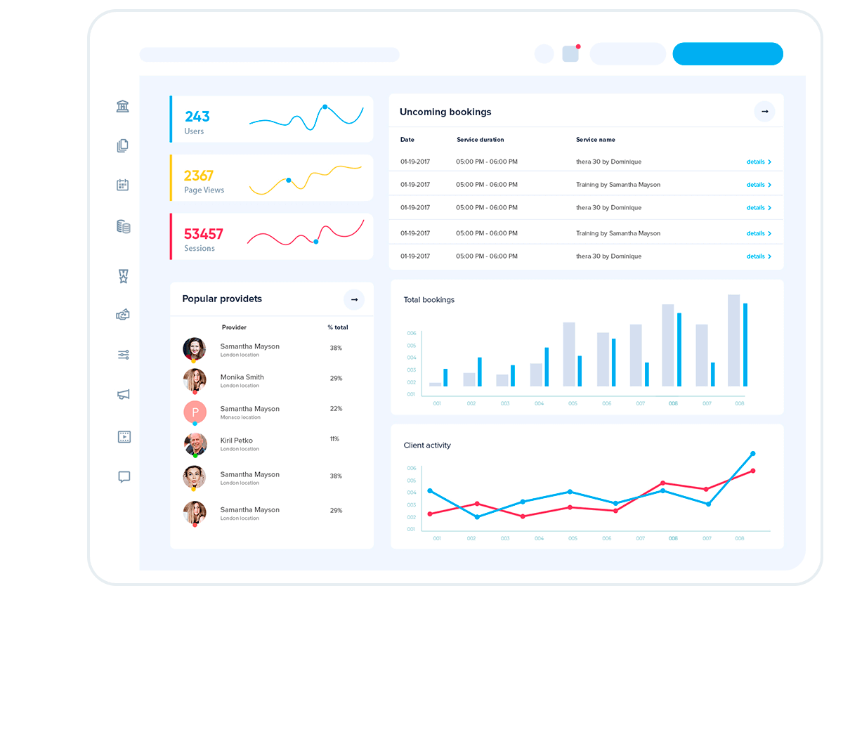 simplybook.me scheduling page