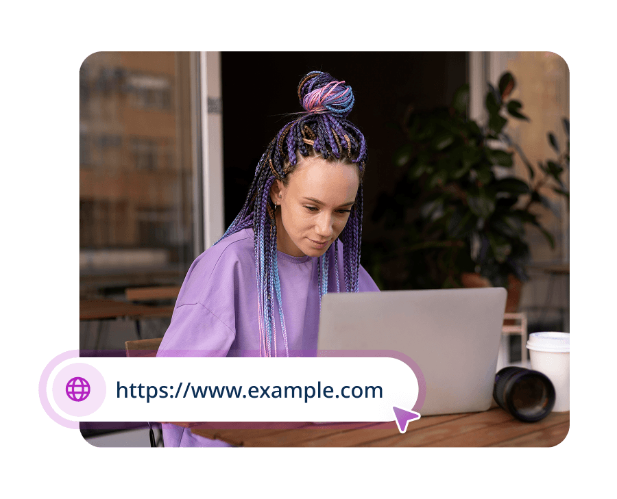 A booking website running on a custom domain