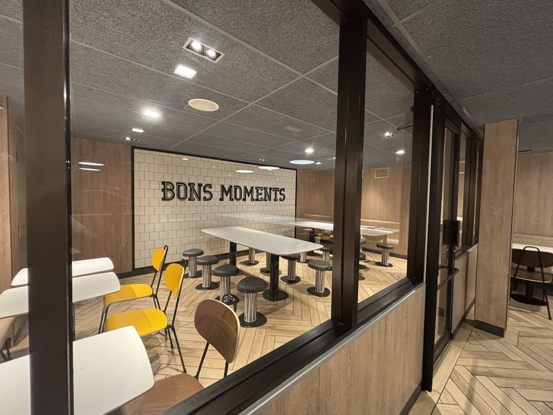 L'espace réservé pour la célébration au McDonald's Verdun