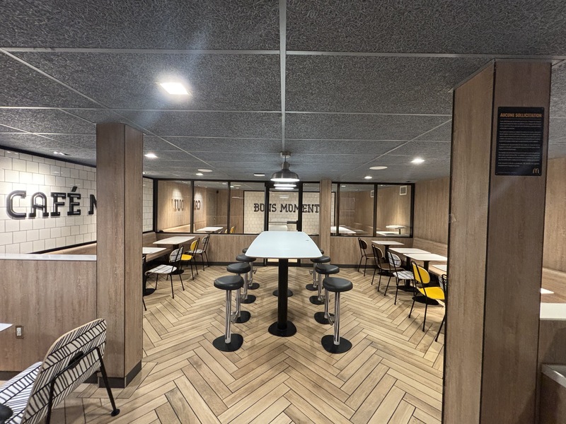 L'espace réservé pour la célébration au McDonald's Verdun