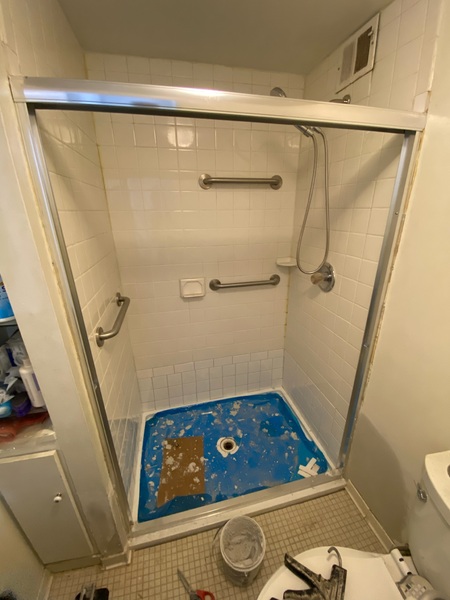 Shower remodel — in progress