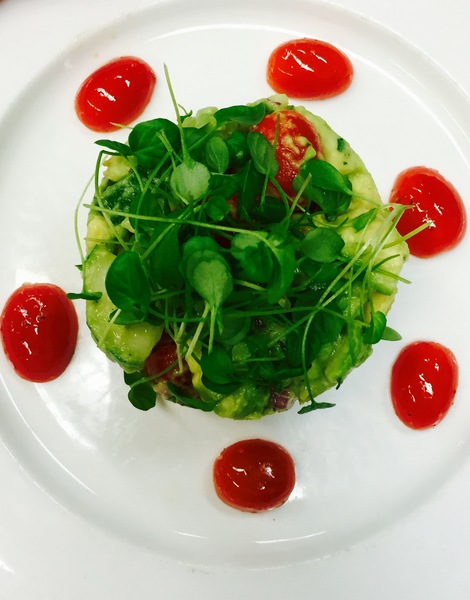 Cucumber & Avocado Salad w/ Seasoned Cherry Tomatoes
