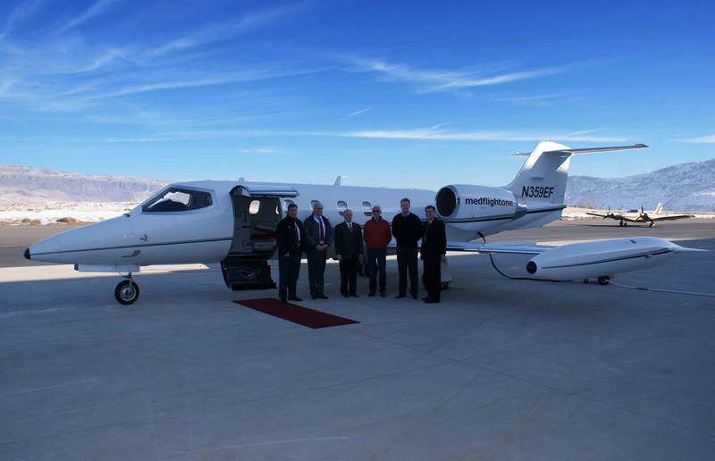 MedFlightOne's LearJet in Wenatchee