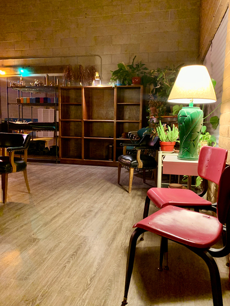 Our entrance lobby is cozy, with plenty of seating and shelves to hold personal items.
