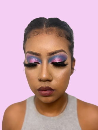 Cosmic glam ✨ Deep purples, galaxy shimmer, and a touch of stardust.