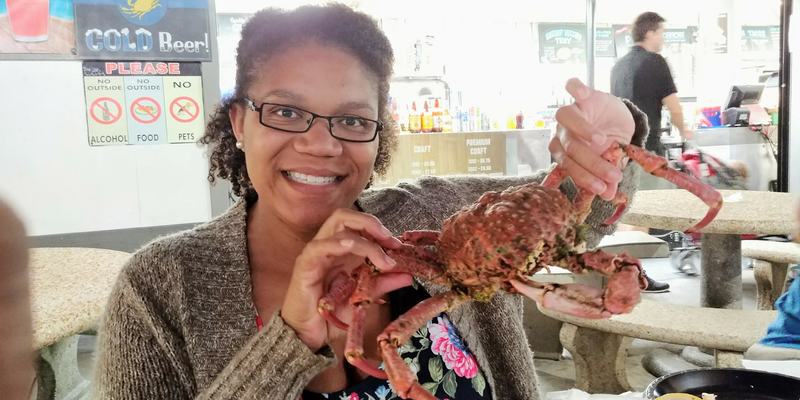 I traveled to Redondo Beach, California to visit some friends. We had to stop by the seafood market on the pier. I hand-selected this crab. It was very fresh and delicious!