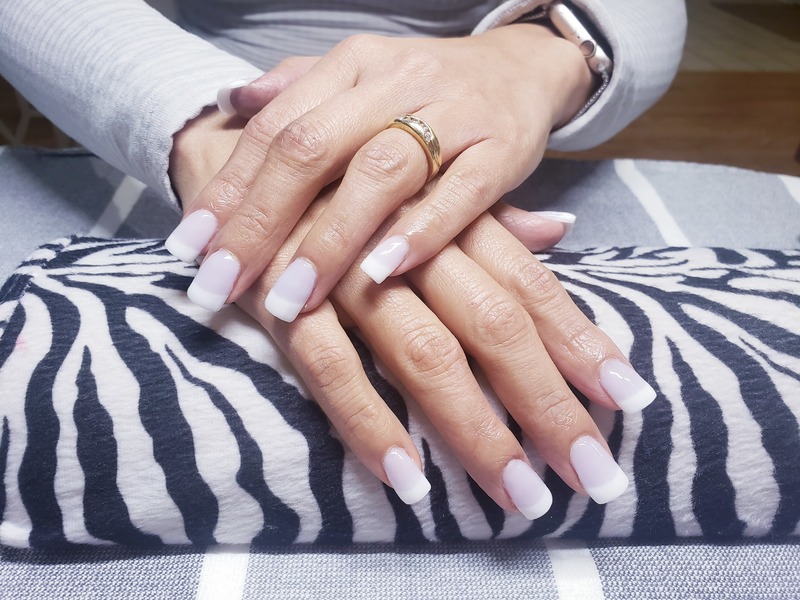 - Lilac French Manicure -