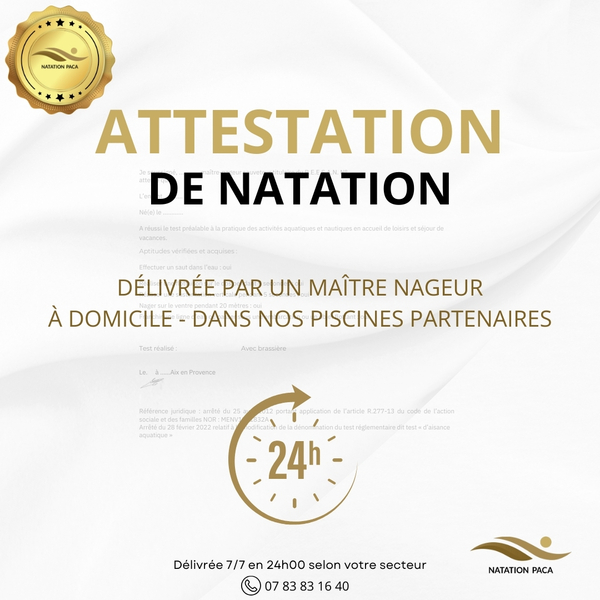 Attestation de natation