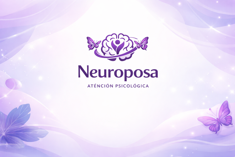 Sobre la empresa: Neuroposa Atención Psicológica representa el cuidado de la mente y el proceso de transformación personal. Su nombre une Neuro, en referencia al cerebro y la salud mental, con posa, inspirada en la mariposa como símbolo de cambio, crecimiento y sanación emocional. La imagen refleja una atención psicológica centrada en la persona, acompañando su evolución hacia el bienestar.