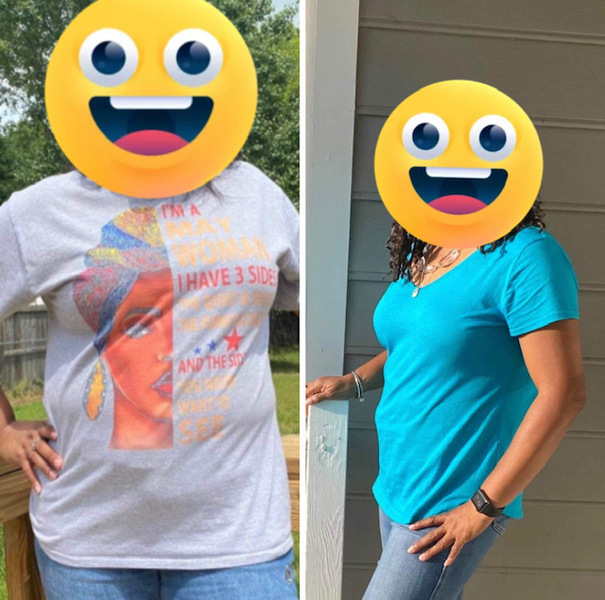 Left (before) and Right (after) 1 round of Standard SBL. 
**Note - individual results do vary and is based on participation and level of commitment**