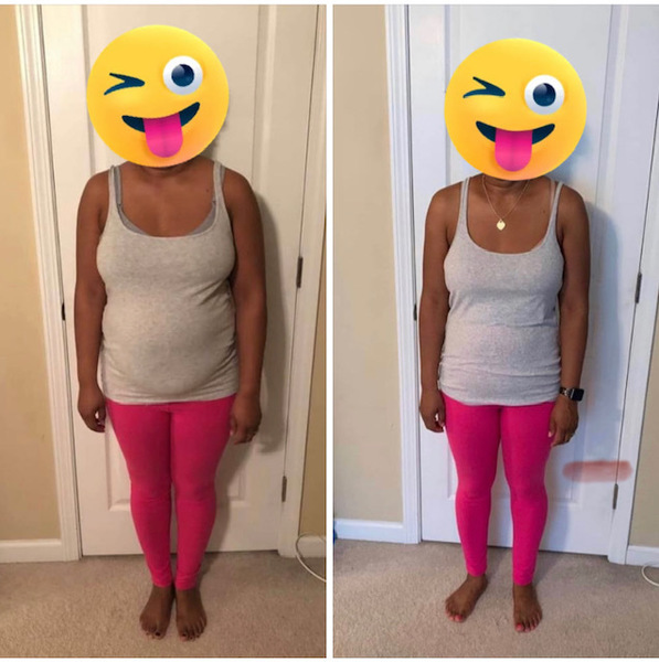 Left (before) and Right (after) 1 round of Standard SBL. 
**Note - individual results do vary and is based on participation and level of commitment**