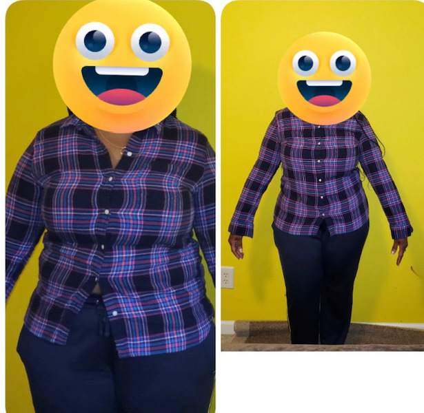 Left (before) and Right (after) 1 round of Standard SBL. 
**Note - individual results do vary and is based on participation and level of commitment**