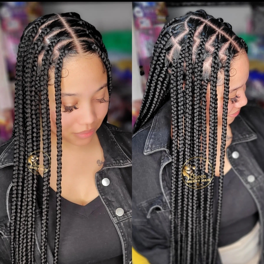Black Queen Jumbo Braid - HAIR FLAIRE - Black Hair Salon Edmonton