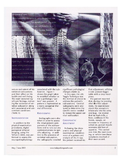 Today's Chiropractic Documentary of Dr. Davis, page 3