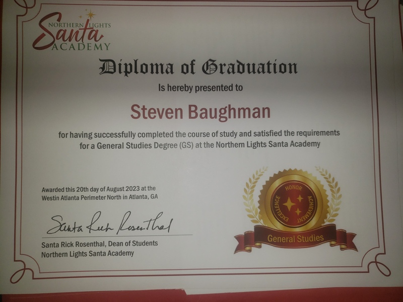 Northern Lights Santa Academy Diploma