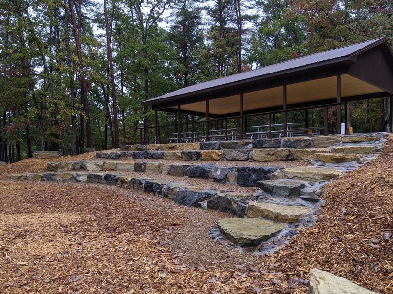 ADA accessible large picnic shelter and amphitheater