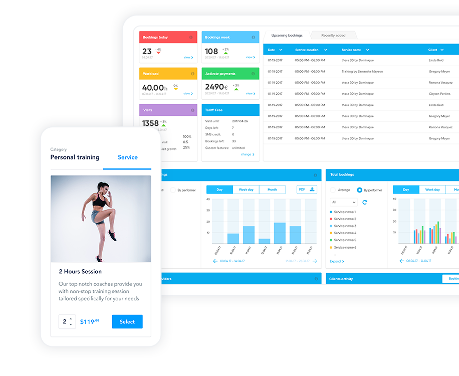 Devices with SimplyBook.me system images
